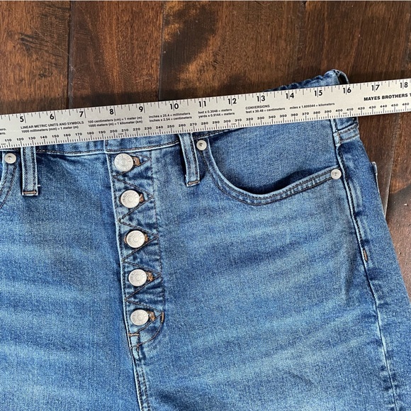 Madewell The '90s Straight Jean in Liola Wash Binded-Waist no-waist size 30 - Picture 10 of 16